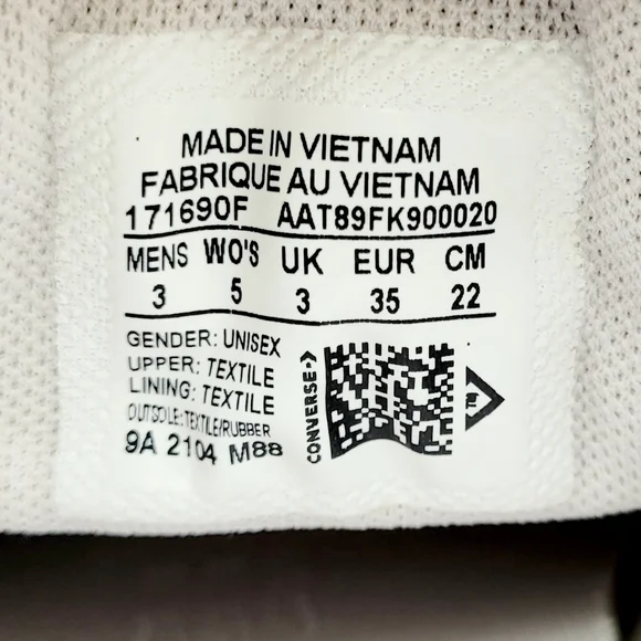 Converse CTAS OX Midnight Navy String Women's 5 - Picture 6 of 6